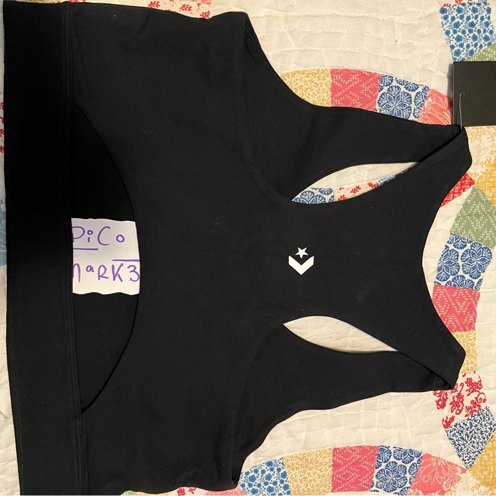 Converse Black Sports Bra with Logo